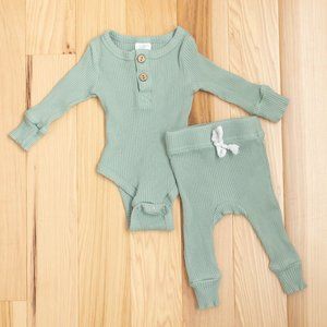 Seafoam Ribbed Bodysuit